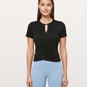 lululemon athletica Black Round Trip Short Sleeve Top